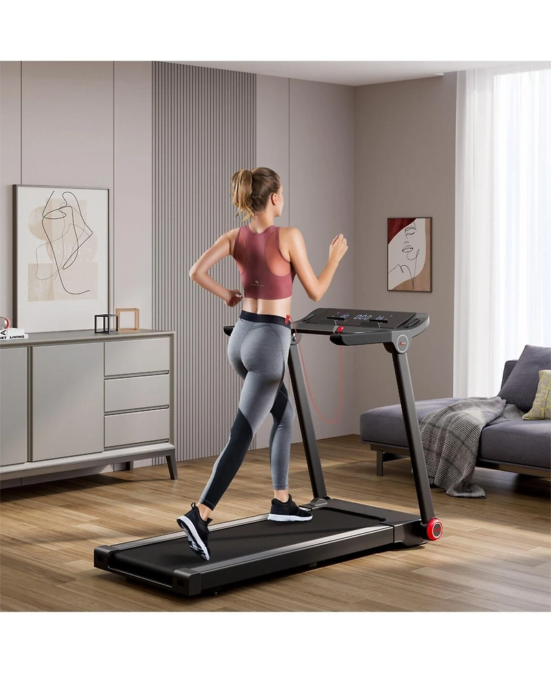 Akiudex Folding Electric Treadmill with Lcd Display and Bluetooth