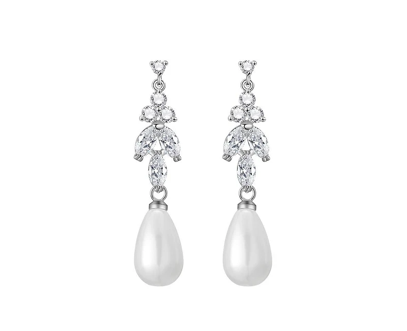 Leo Pearl and Crystal Drop Earrings