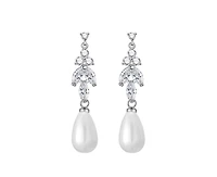 Leo Pearl and Crystal Drop Earrings