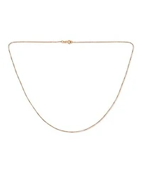Bling Jewelry Plain Simple 0.8MM Thin Box Chain Necklace Rose Gold Plated Sterling Silver