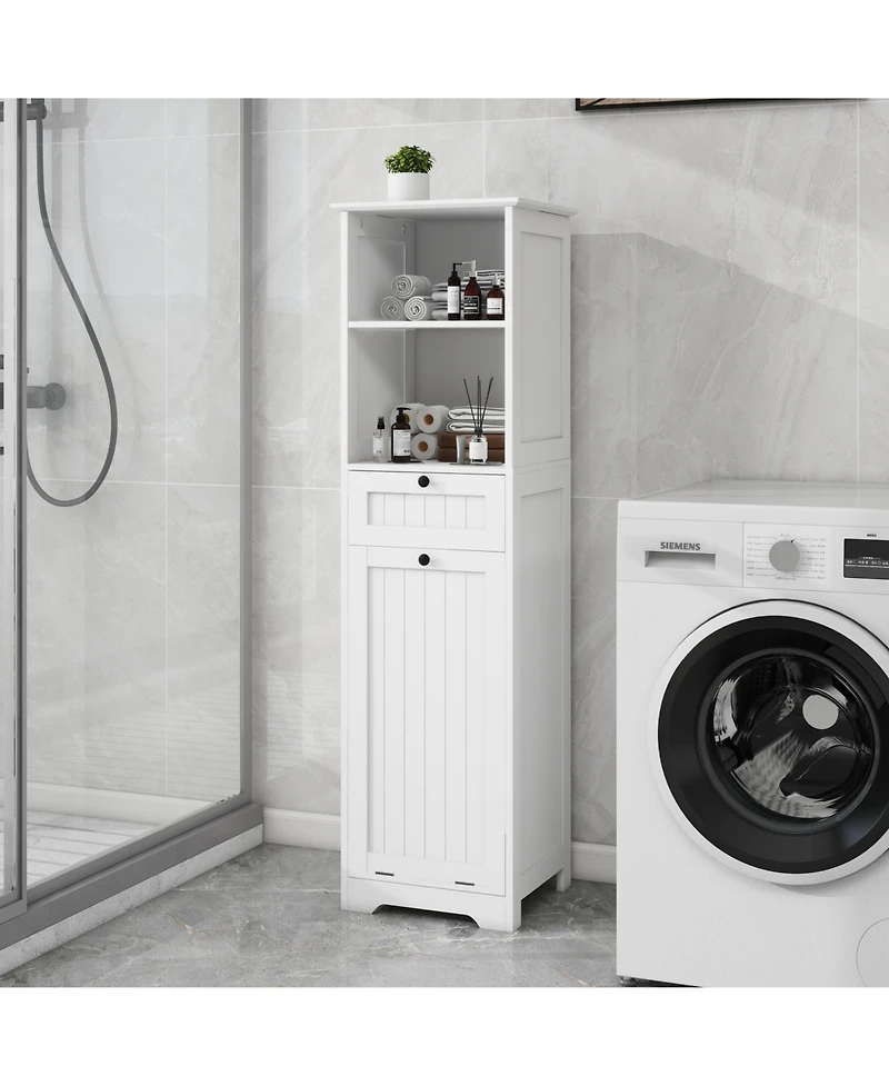Casainc Tilt-Out Laundry Cabinet with One Compartment and One Drawer