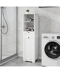 Casainc Tilt-Out Laundry Cabinet with One Compartment and One Drawer