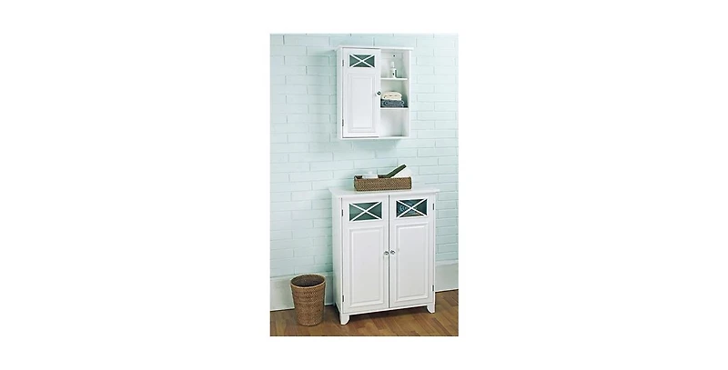 Slickblue 2-Door Bathroom Floor Cabinet with Adjustable Shelf for Customizable Storage