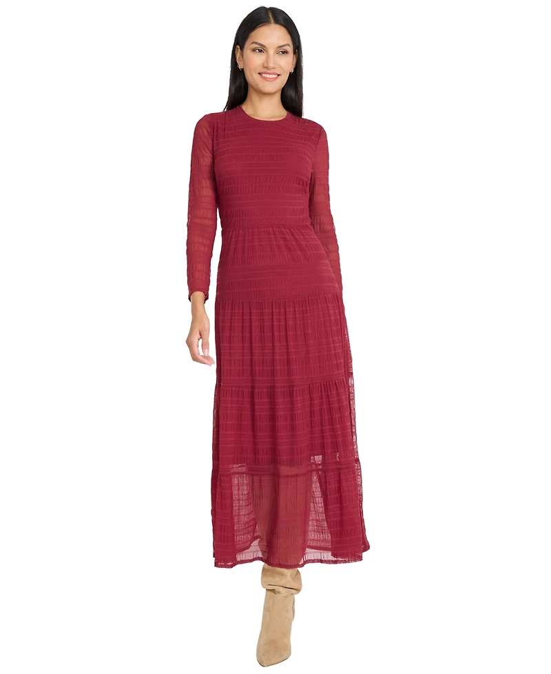 Midi Dress With Keyhole Back and Tier