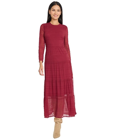 Midi Dress With Keyhole Back and Tier