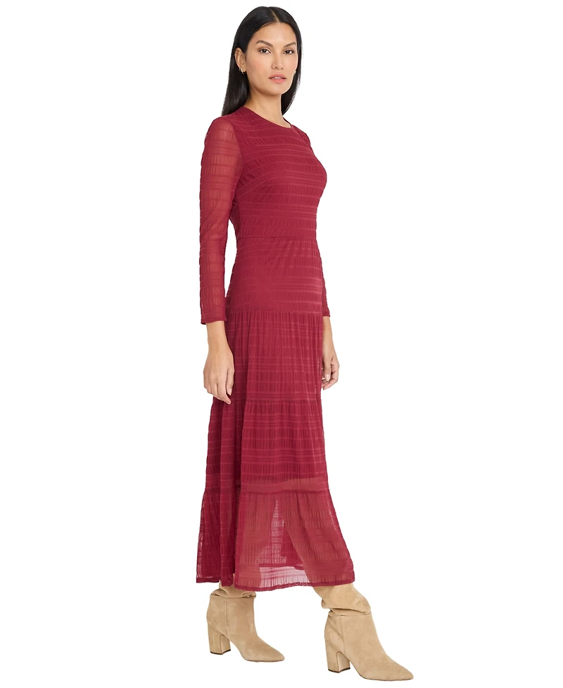 Midi Dress With Keyhole Back and Tier