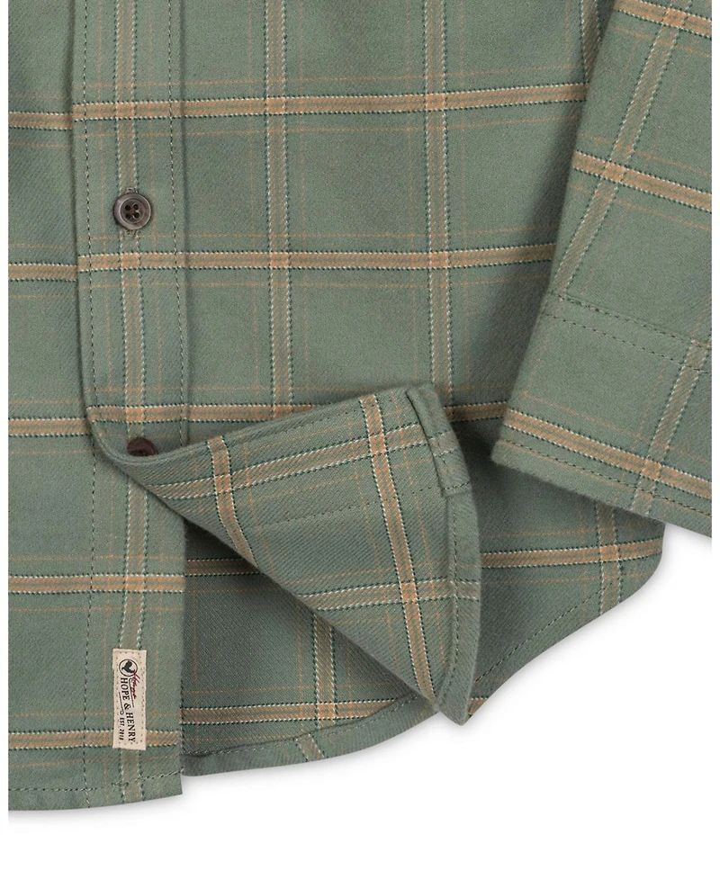 Hope & Henry Boys Long Sleeve Flannel Button Down Shirt