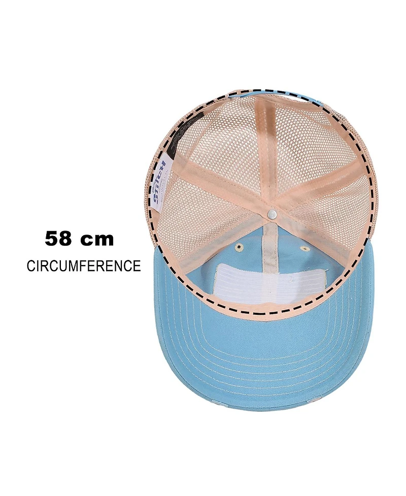 Disney Men's Stitch Hawaii Blue & Pink Unstructured Baseball Cap