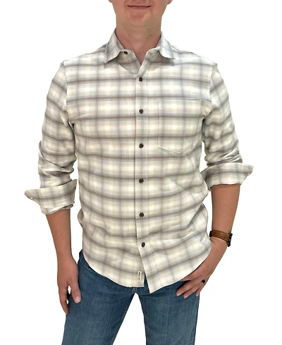 Hope & Henry Men's Brushed Flannel Button Down Shirt