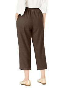 Woman Within Plus 7-Day Denim Capri