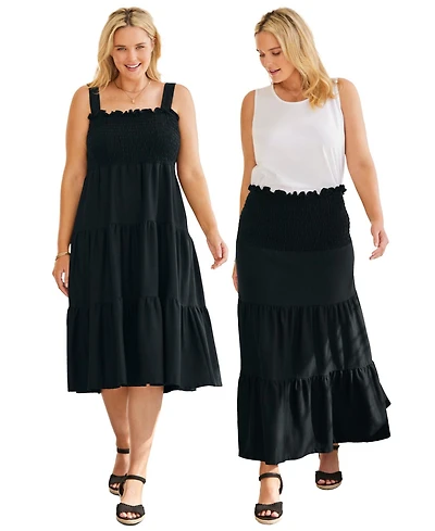 Woman Within Women's Convertible Dress To Skirt