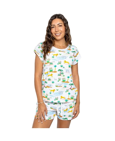Sant and Abel Women's Trunks Up Jersey Short Pj Set