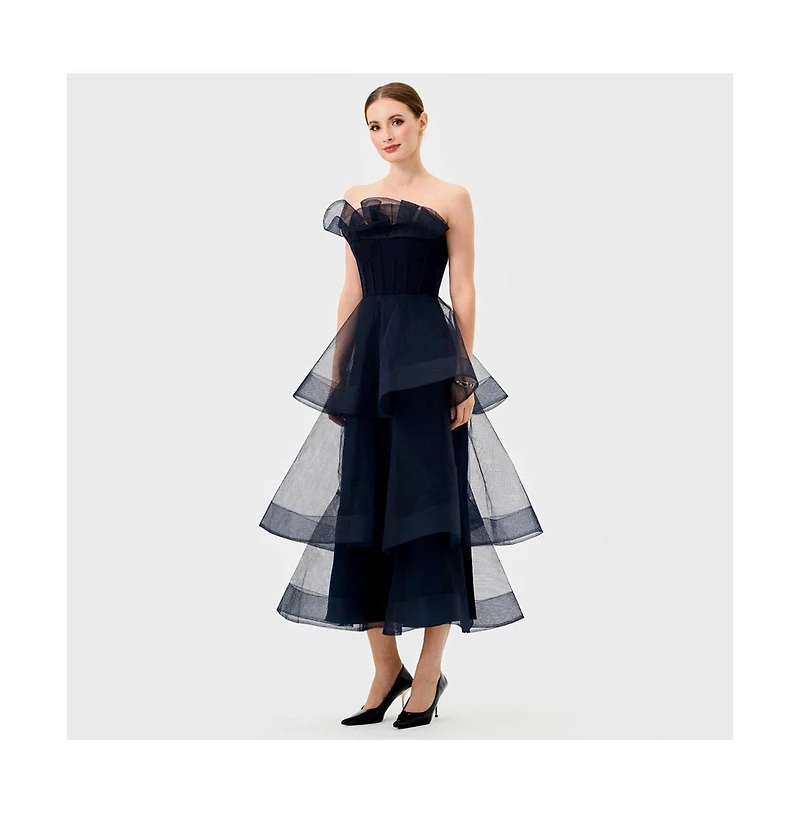 Bariano Women's Mae Tiered Ruffle Midi