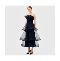 Bariano Women's Mae Tiered Ruffle Midi