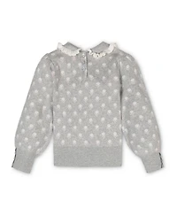 Hope & Henry Little and Big Girls' Organic Long Sleeve Peter Pan Collar Sweater