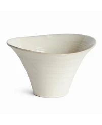 Napa Home & Garden Cotes Pot Large - White Stoneware Planter w/ Drain Hole