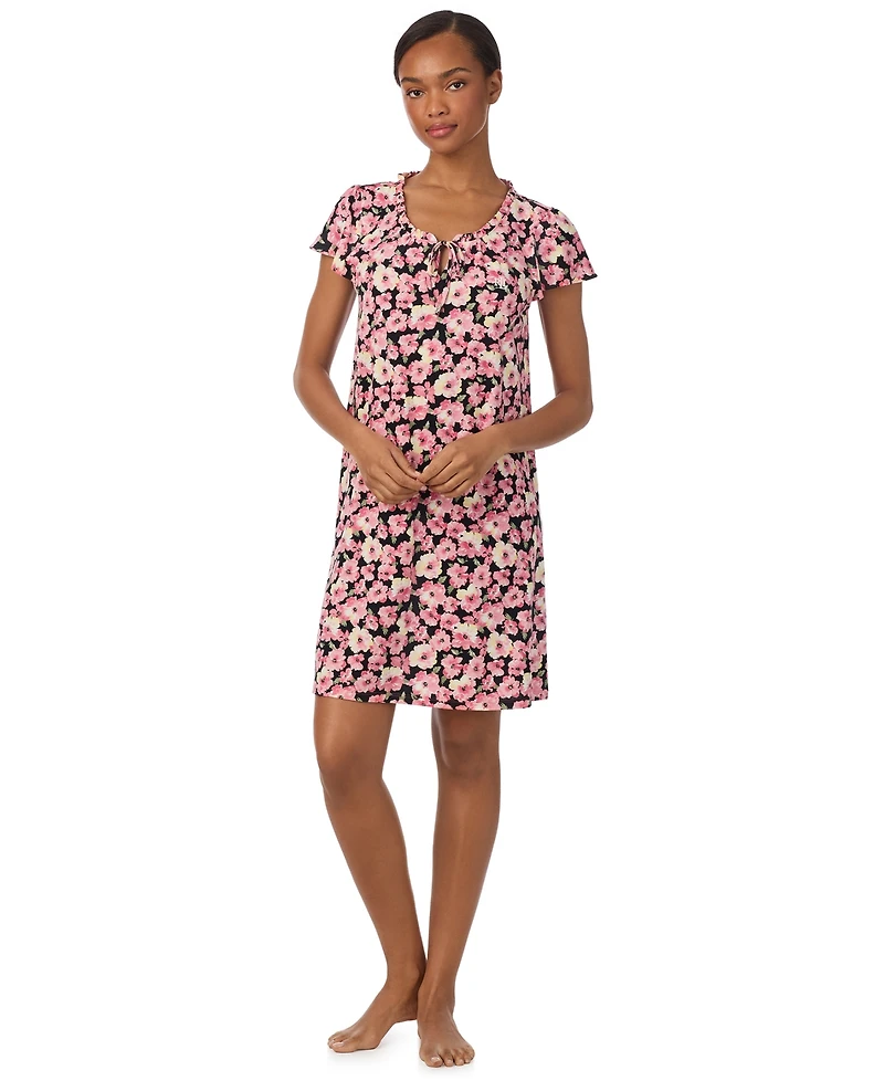 Lauren Ralph Women's Flutter Sleeve Nightgown