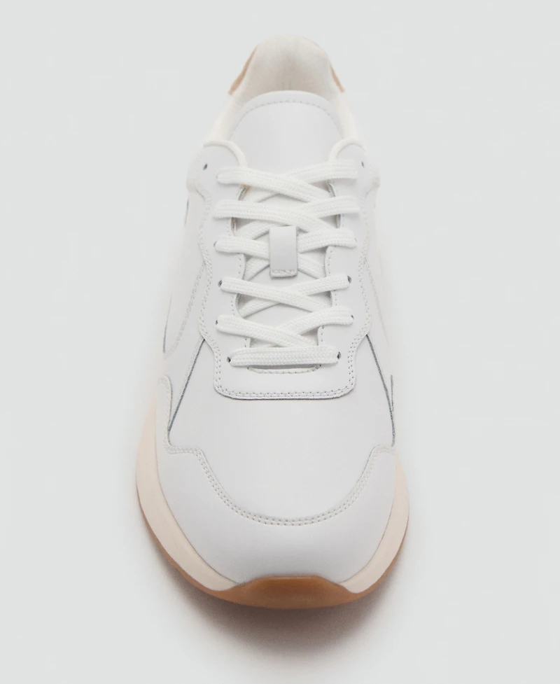 Mango Men's Leather Mixed Sneakers