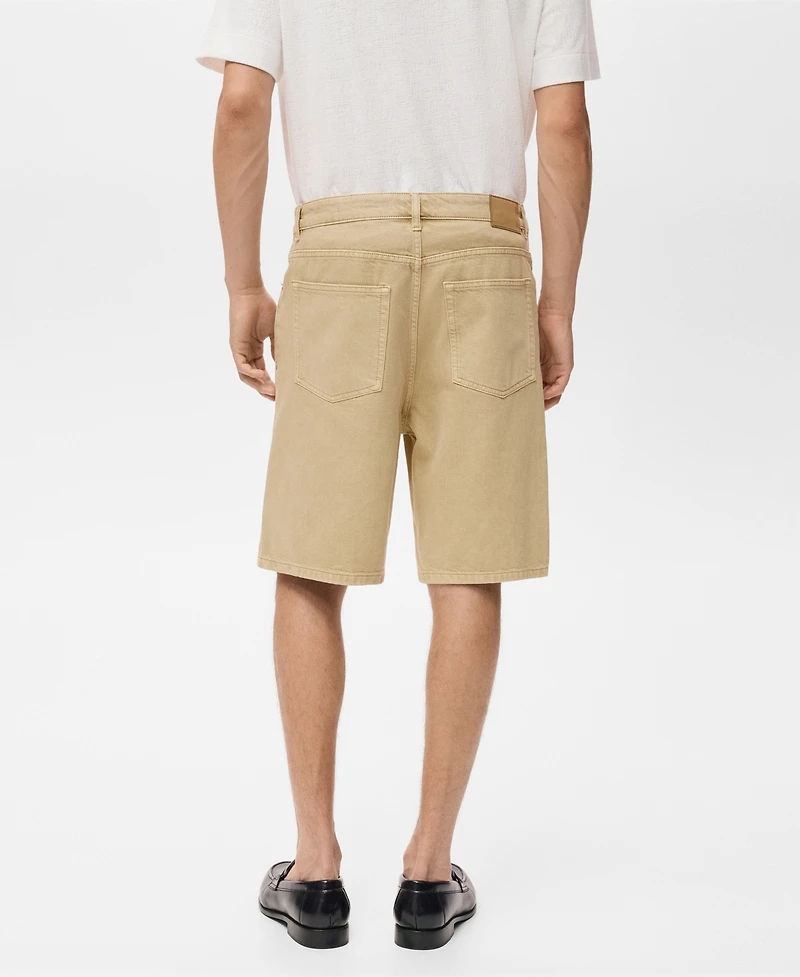 Mango Men's Denim Relaxed-Fit 9.53" Bermuda Shorts