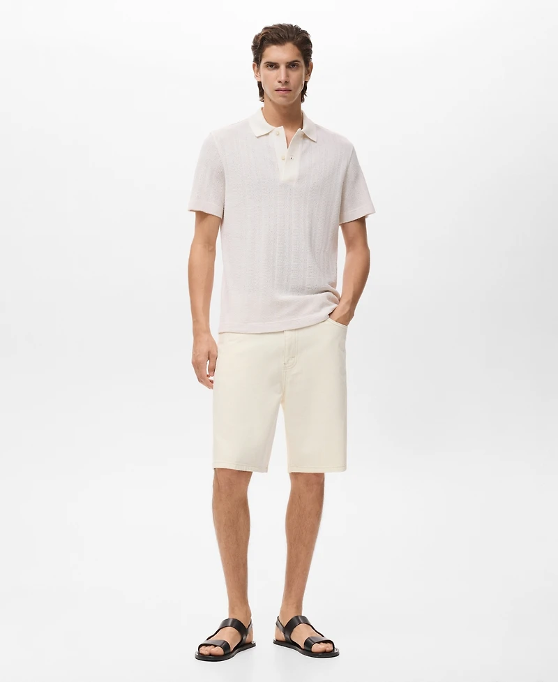 Mango Men's Denim Relaxed-Fit 9.53" Bermuda Shorts