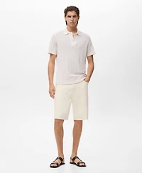 Mango Men's Denim Relaxed-Fit 9.53" Bermuda Shorts
