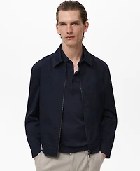 Mango Men's Zipper Cotton Jacket