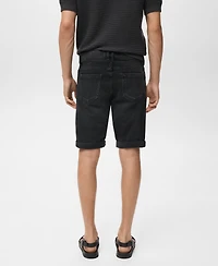 Mango Men's Slim-Fit Denim Bermuda Shorts