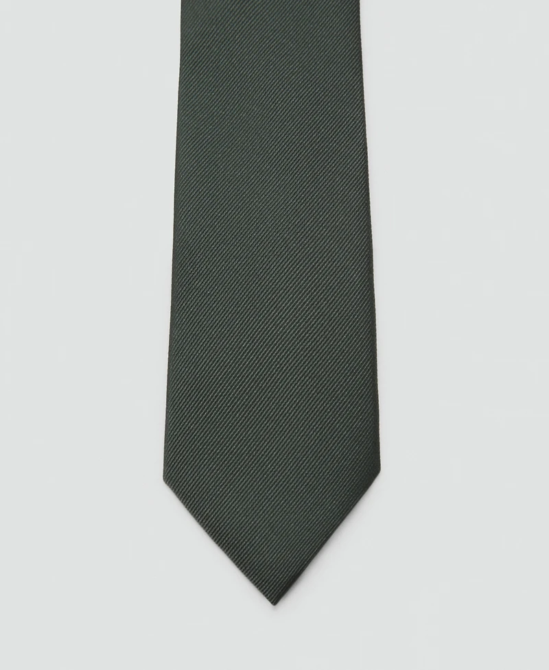 Mango Men's Plain Silk Tie