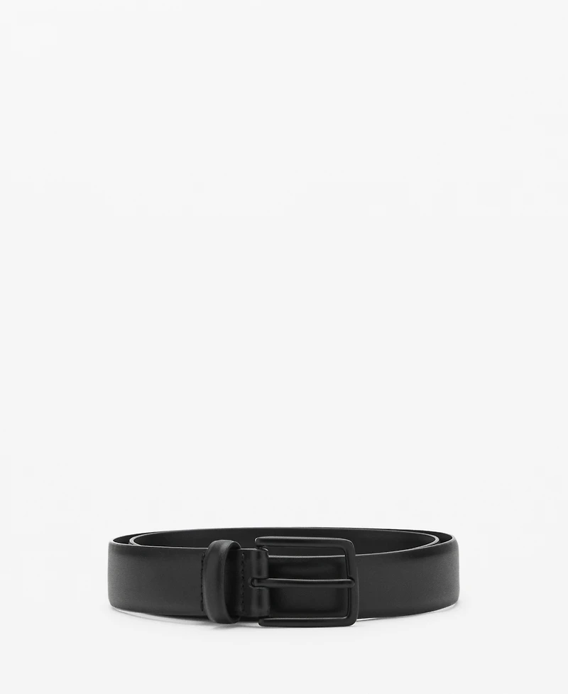 Mango Men's Buckle Leather Belt