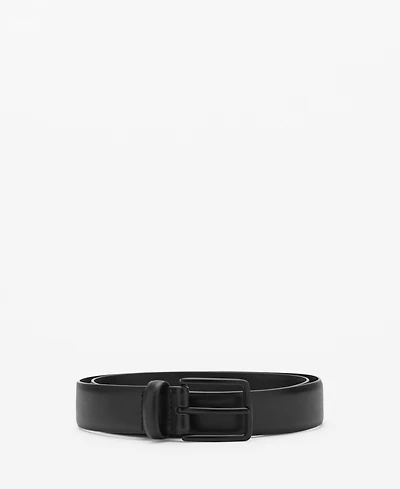Mango Men's Buckle Leather Belt