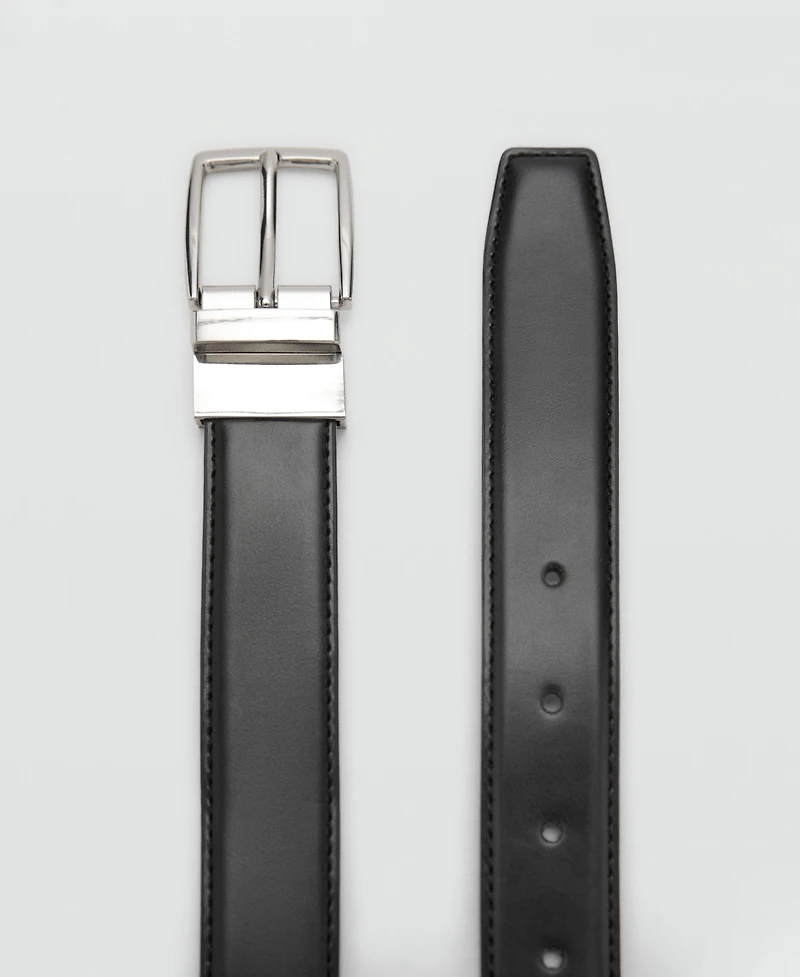 Mango Men's Reversible Suit Leather Belt