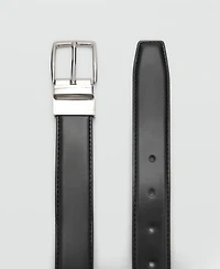 Mango Men's Reversible Suit Leather Belt