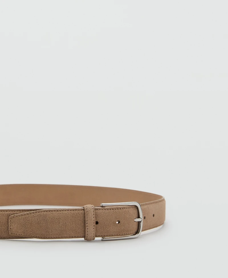 Mango Men's Suede Leather Belt
