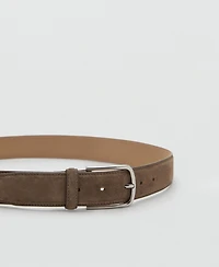 Mango Men's Suede Leather Belt