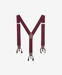 Mango Men's Leather Details Adjustable Elastic Suspenders
