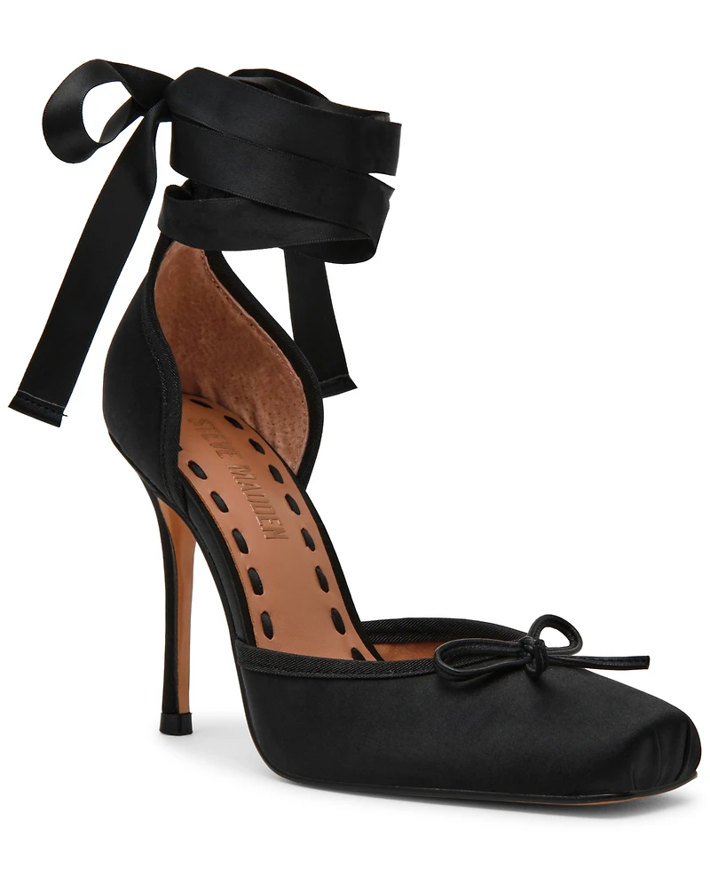 Steve Madden Women's Larina Lace-Up High-Heel Ballet Pumps