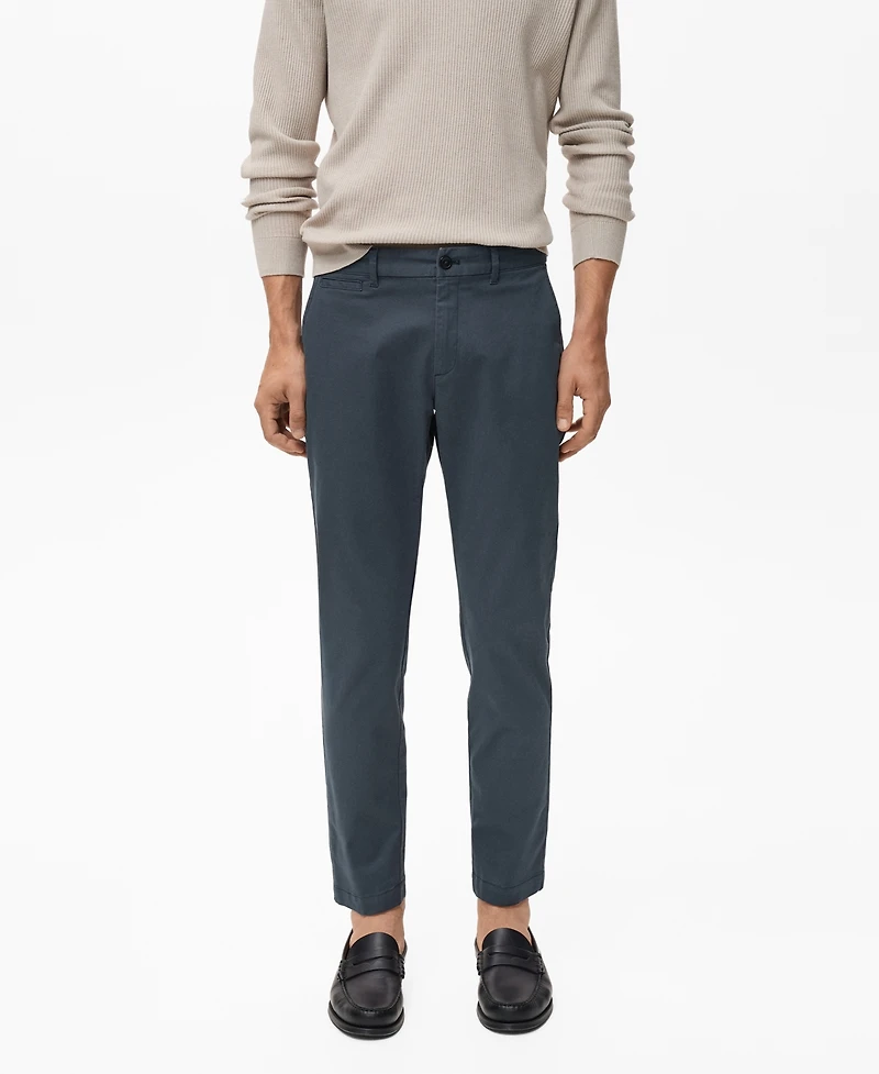 Mango Men's Prato Cropped Tapered Chino Pants