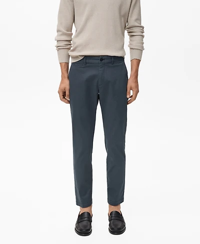 Mango Men's Prato Cropped Tapered Chino Pants