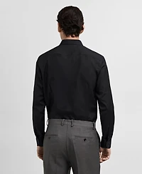 Mango Men's Slim-Fit Cotton Poplin Dress Shirt