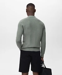 Mango Men's Micro-Structured Cotton Polo Shirt