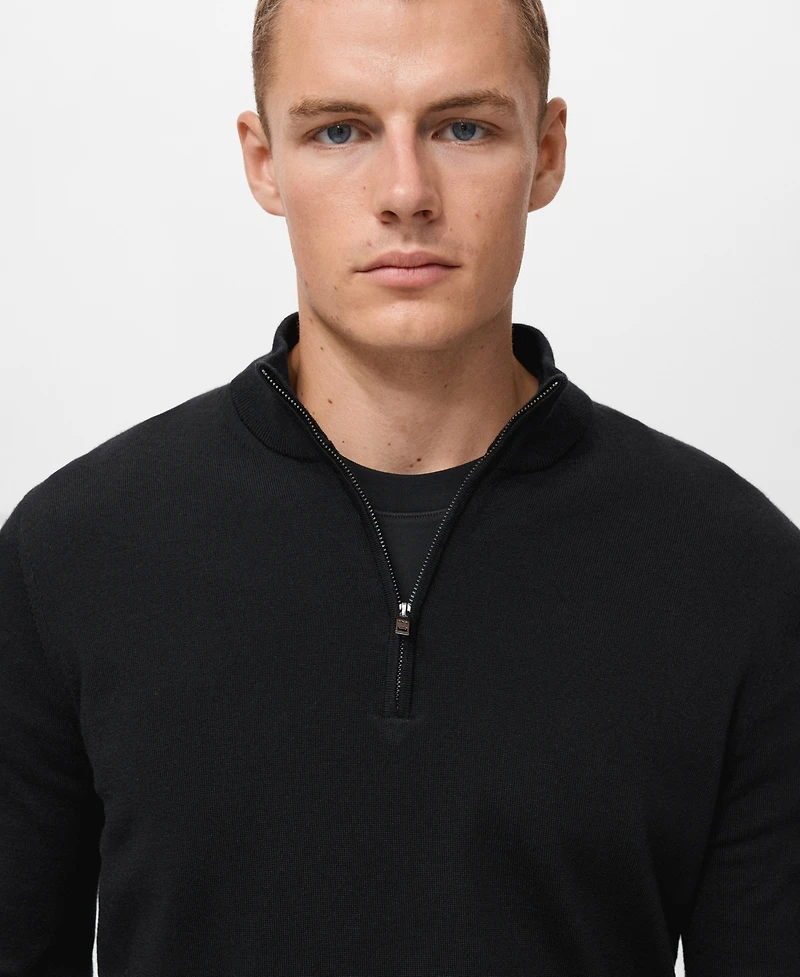 Mango Men's Perkins Neck Wool Sweater