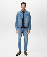 Mango Men's Denim Pockets Jacket