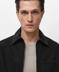 Mango Men's Pockets Denim Jacket