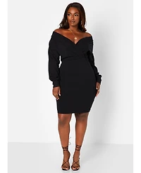 Msgd Women's On Your Mind Cotton Mini Bodycon Dress