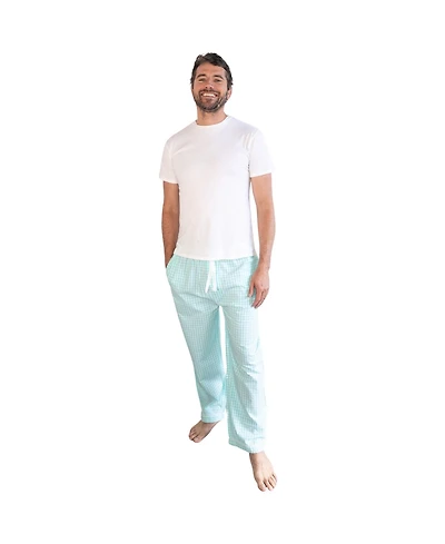 Sant and Abel Men's Hepburn Gingham Mint Pj Pants