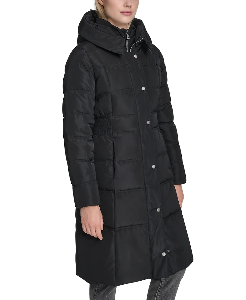 Cole Haan Women's Trim Hood Zip-Front Puffer Coat
