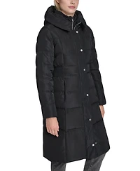 Cole Haan Women's Trim Hood Zip-Front Puffer Coat