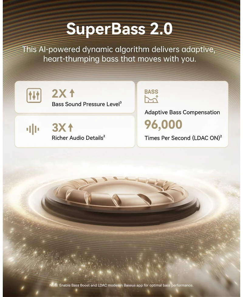 Baseus Bowie MC1 Pro Open Ear Clip-On Headphones, Hi-Res Ldac & HiFi4 Acoustic Sound, 5g Ultra-Lightweight Comfort, SuperBass 2.0, Dnn 4-Mic Ai Clear