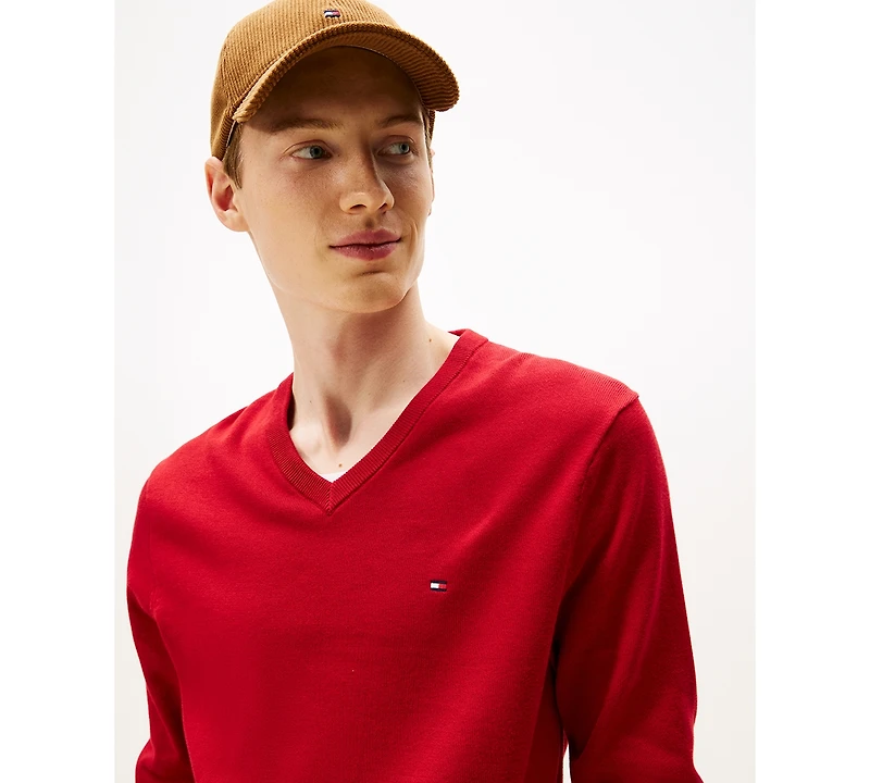 Tommy Hilfiger Men's Essential Solid V-Neck Sweater