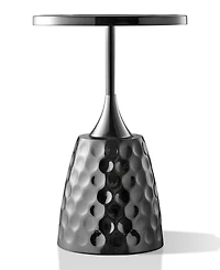 Furniture of America Knoll 16" Metal Round End Table with Pedestal Base